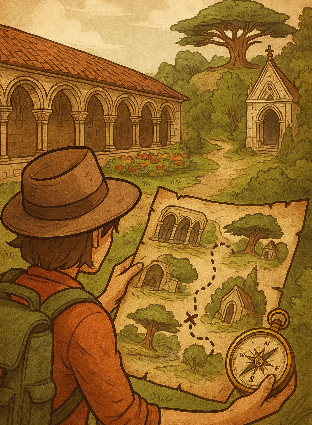 Person using smartphone for treasure hunt experience