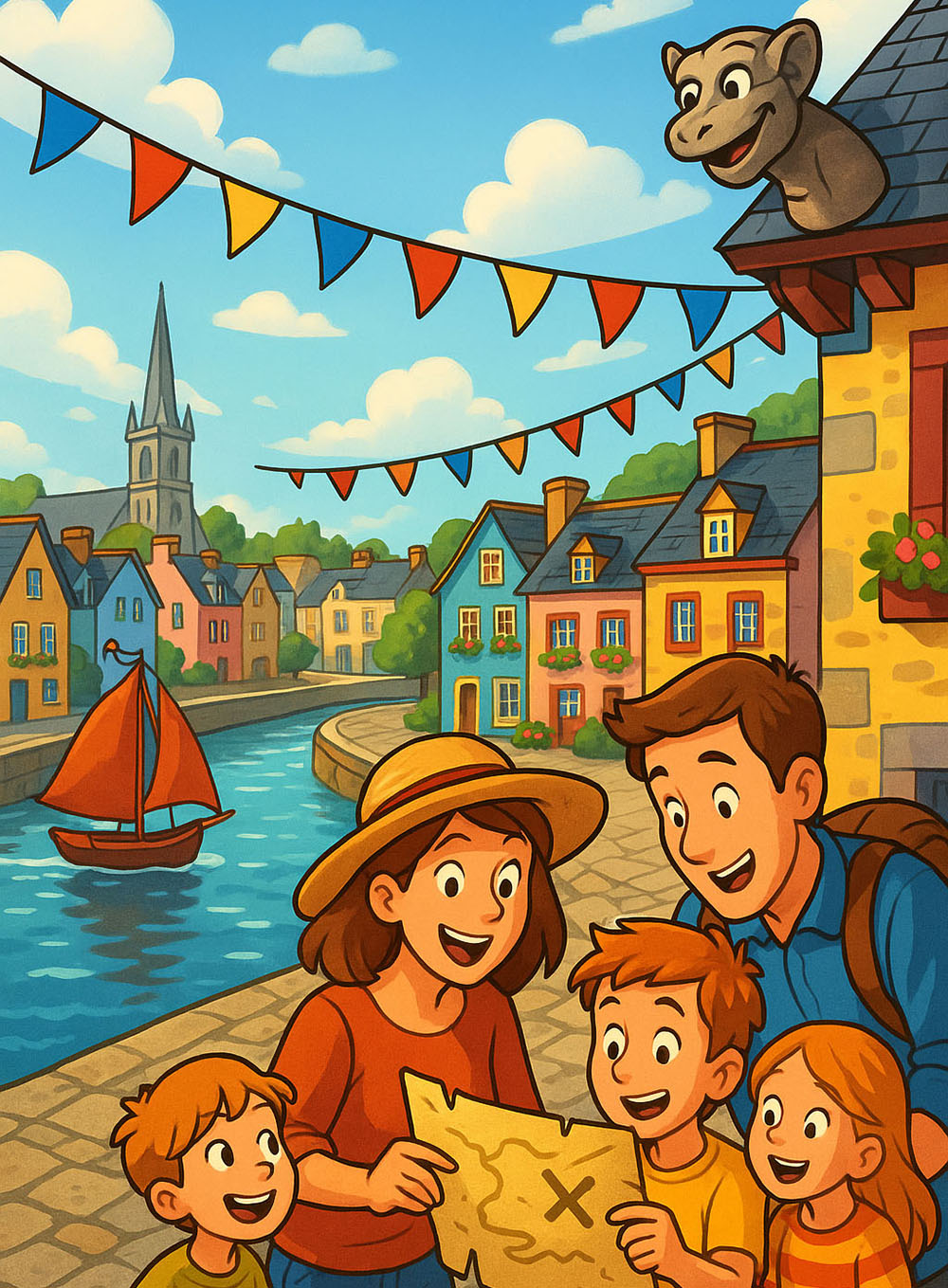 Person using smartphone for treasure hunt experience