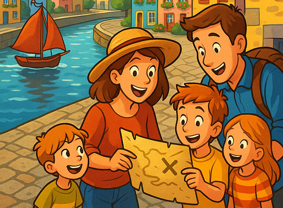 French castle for treasure hunt experience